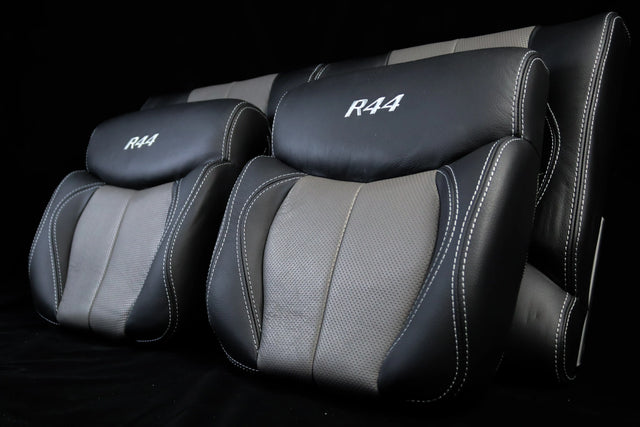 Robinson R44 Custom Stitched Interior Seats (Black/Gray)