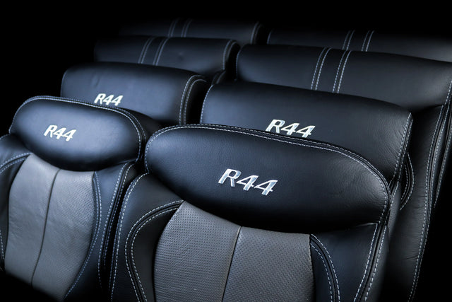 Robinson R44 Custom Stitched Interior Seats (Black/Gray)