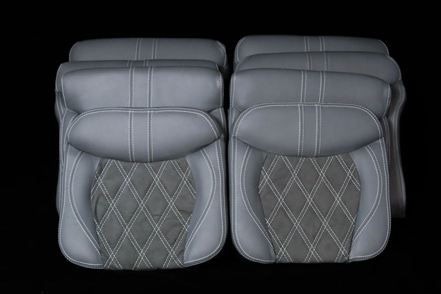 Robinson R44 Custom Stitched Leather Interior Seats | Gray |