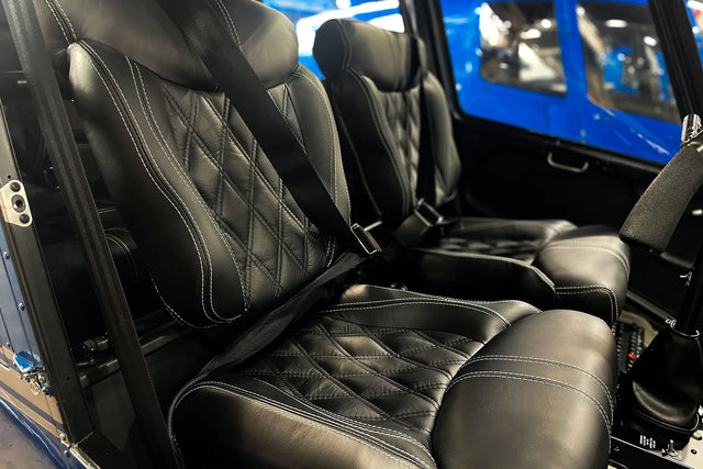 Robinson R44 Custom Stitched Leather Interior Seats | Black |