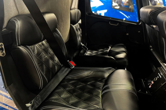 Robinson R44 Custom Stitched Leather Interior Seats | Black |