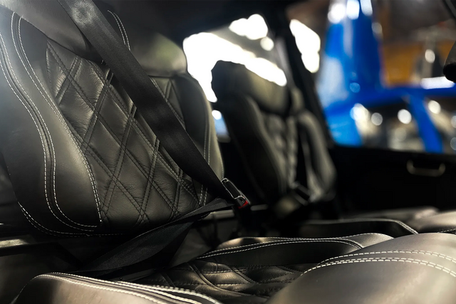 Robinson R44 Custom Stitched Leather Interior Seats | Black |