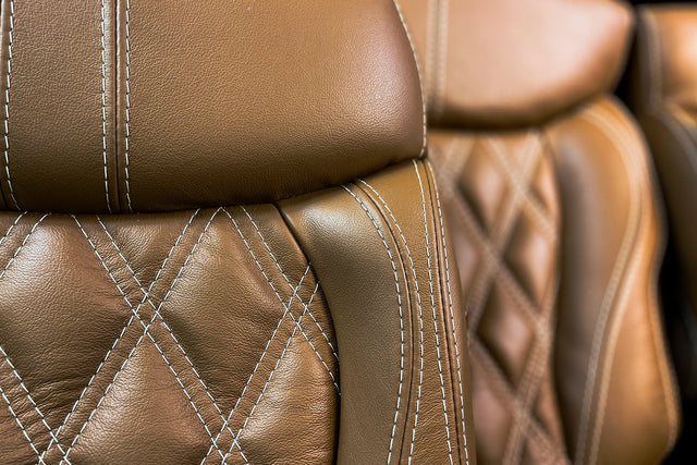 Robinson R44 Custom Stitched Leather Interior Seats | Tan |